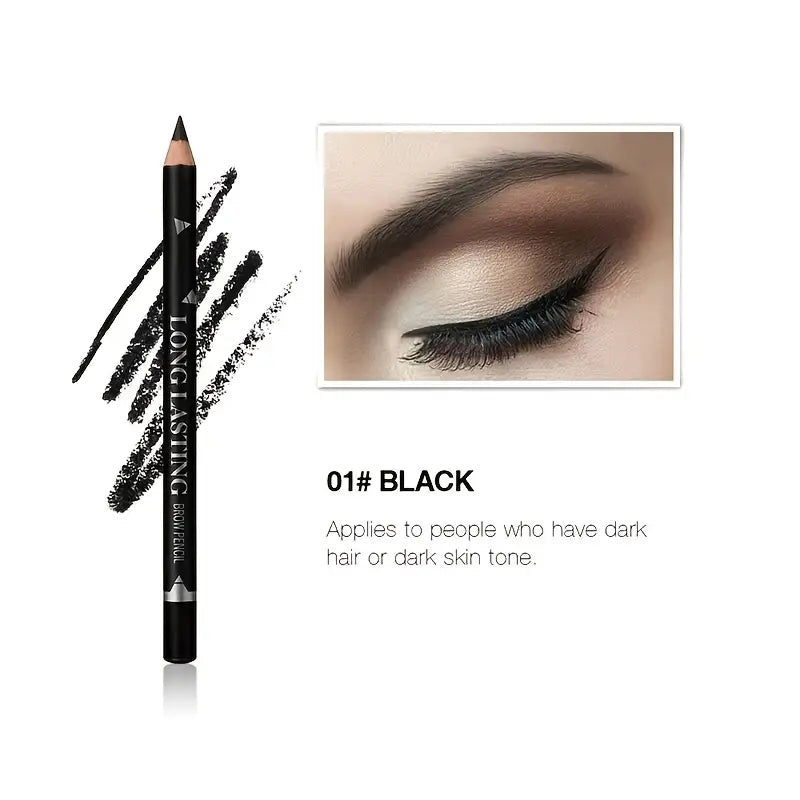 3pcs Eyeliner & Brow Pencil Waterproof And Sweat Proof Multifunctional Makeup Pen Set