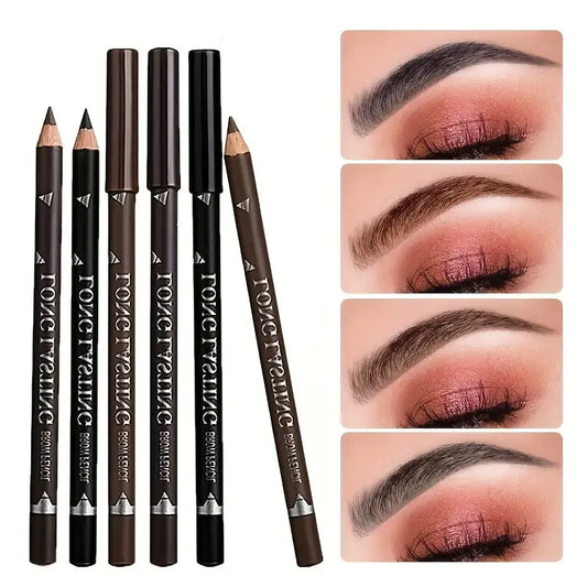 3pcs Eyeliner & Brow Pencil Waterproof And Sweat Proof Multifunctional Makeup Pen Set