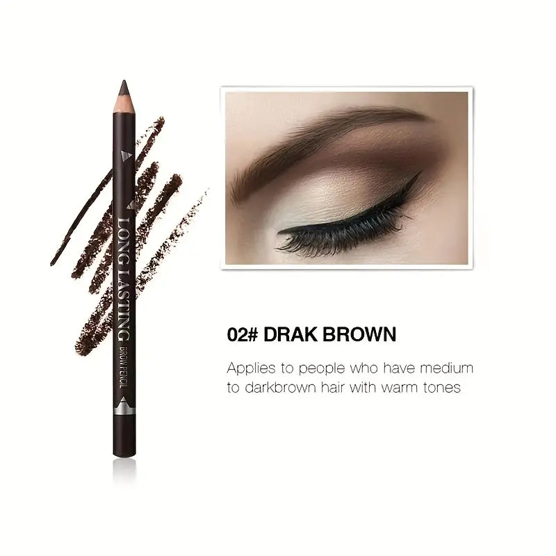 3pcs Eyeliner & Brow Pencil Waterproof And Sweat Proof Multifunctional Makeup Pen Set