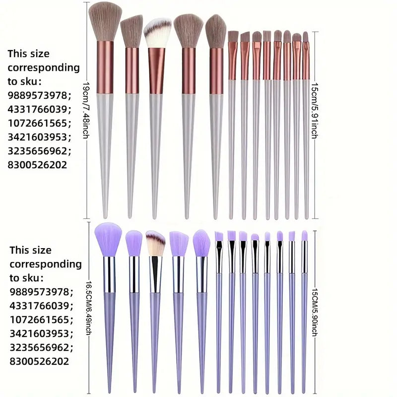 13 Pcs Soft Makeup Brush, For Foundation Blending, Eye Shadow Application, Kabuki Blending Beauty Tools